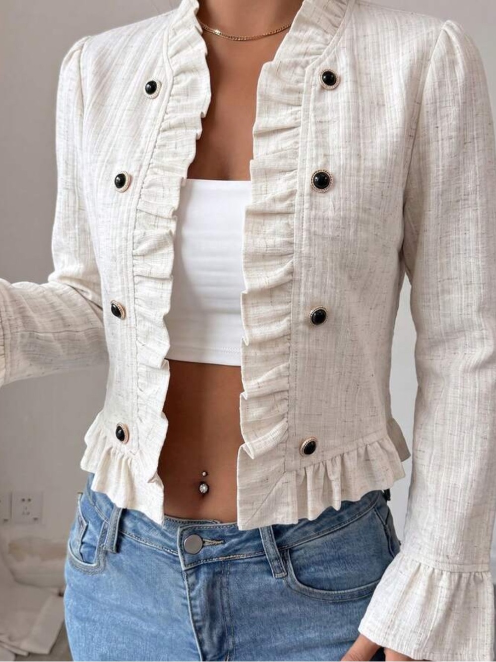 Women's Solid Color Casual Versatile Daily Long Sleeve Jacket